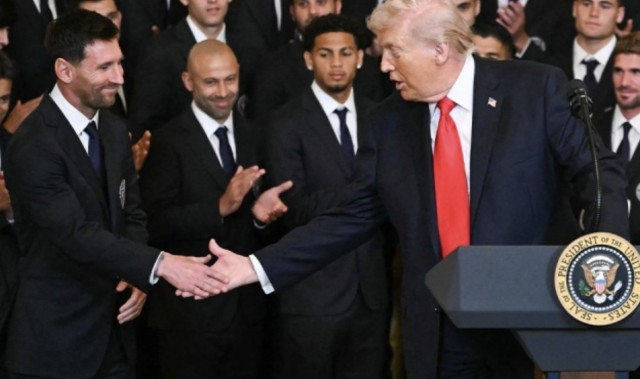 世界杯-38岁梅西率全队造访白宫！特朗普称他比贝利出色 曾夸赞C罗是GOAT